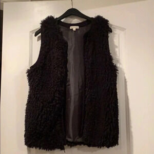 Love On A Hanger Women’s Sherpa Vest Black Sz M New